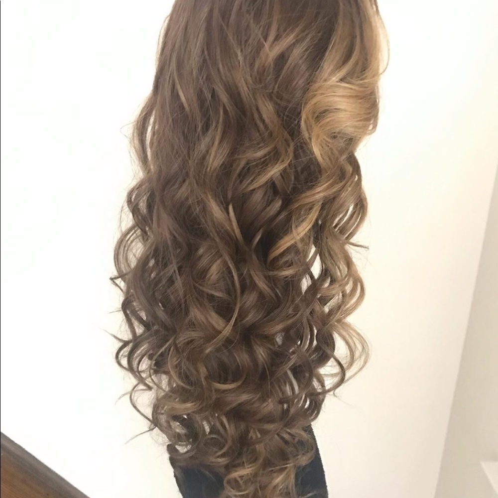 Custom highlighted colored and cut wig